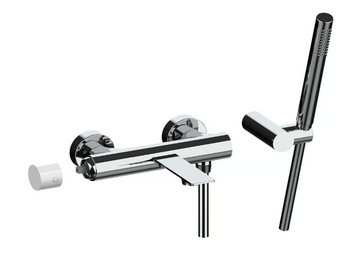 NARCISO S 78002S - Wall-mounted bathtub mixer with hand shower by Rubinetterie Frattini - view 2